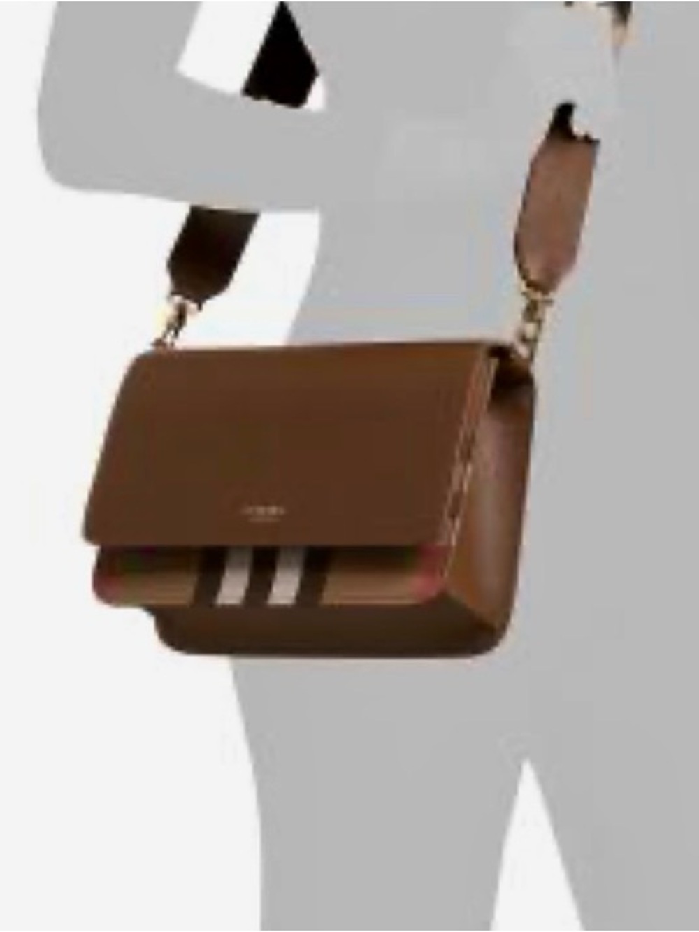 BURBERRY ebony brown shoulder (or crossbody) bag - NWT